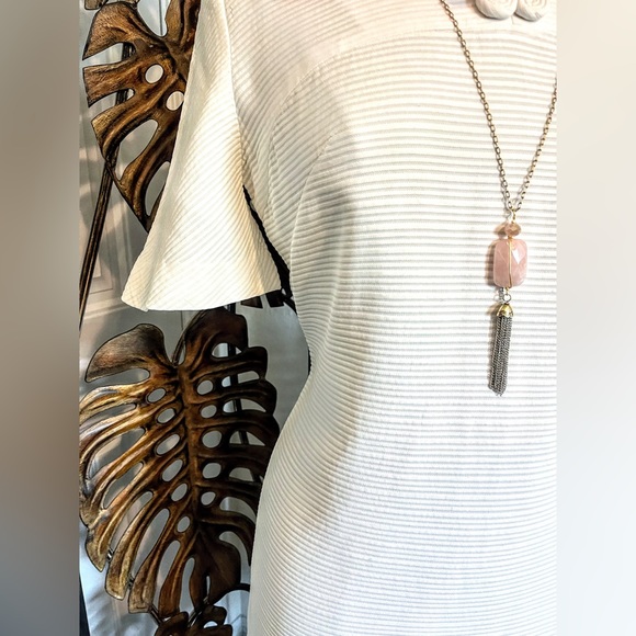 Merley True Vintage White Knee Length A- Line Dress Women’s Size M - Picture 6 of 16